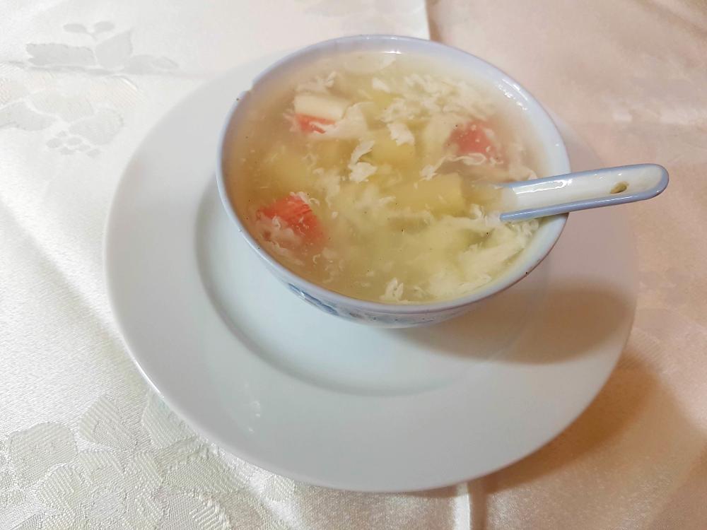 Sopa de cangrejo con esparragos gran pekin ourense