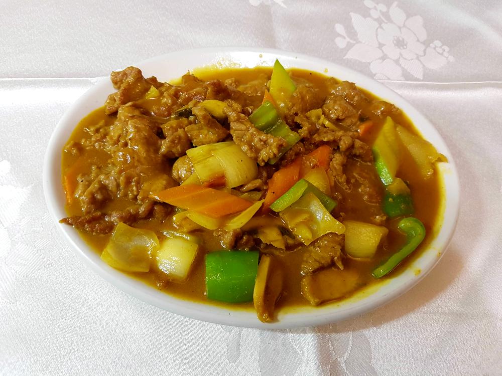 Ternera con salsa al curry gran pekin ourense